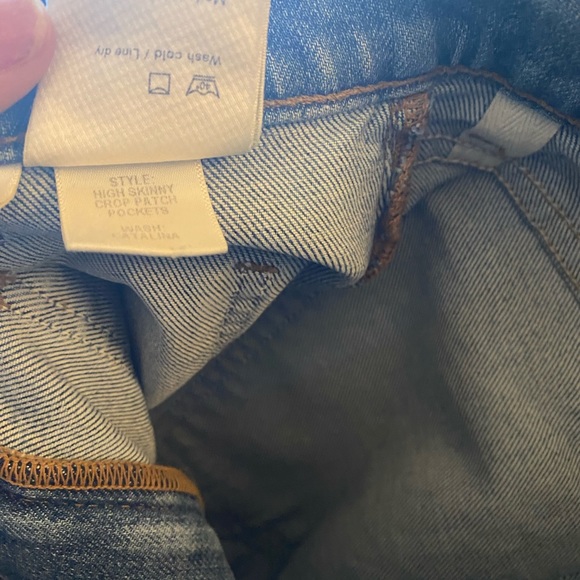 Reformation High Skinny Crop  Patch Pocket Stretch Jeans - Picture 9 of 9